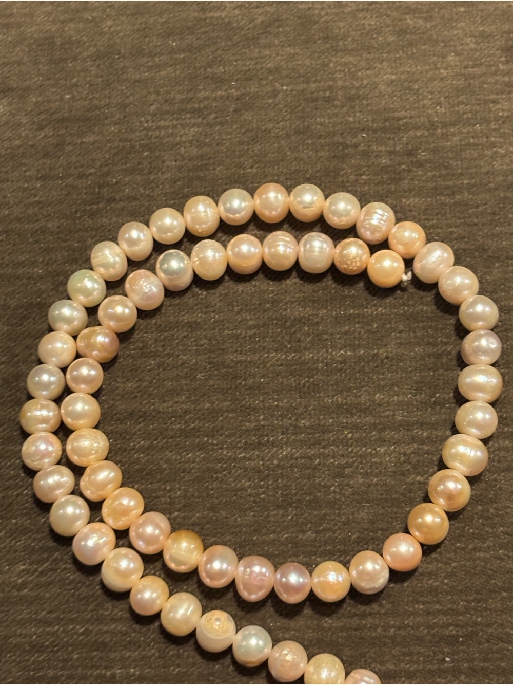 Crafting- Freshwater Baroque Pearl Strand  Champagne Peachy-Pink Cream 55 Count